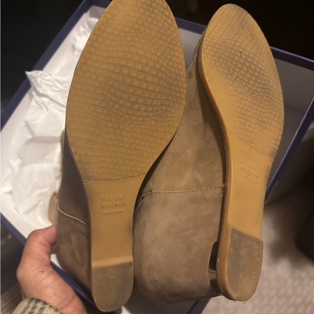 Sturt Weitzman  tan color suede leather booties come with box - Picture 15 of 15